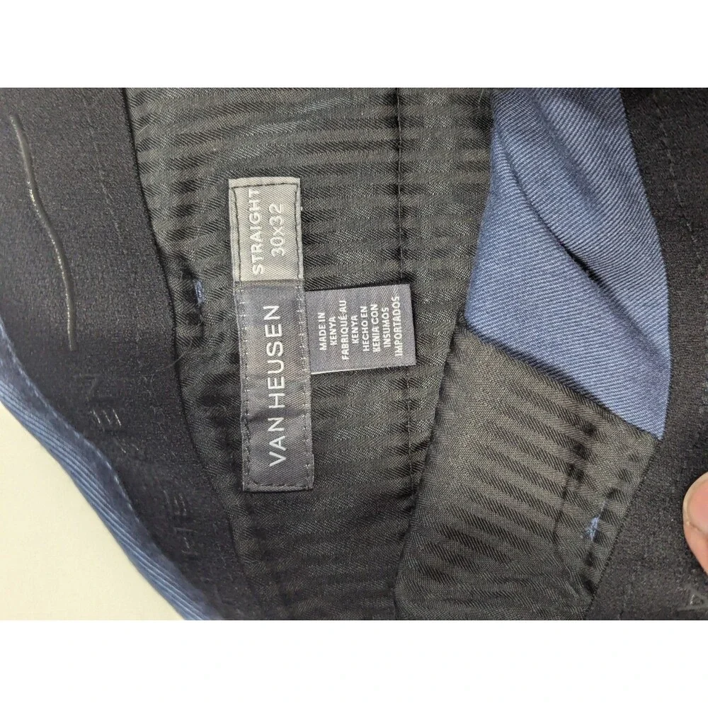 Van Huesen Blue Straight Leg dress pants 30x32